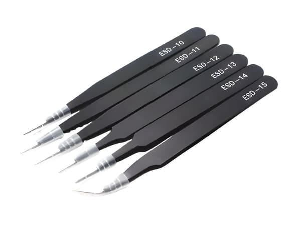 Pincettset antistatisk 6 delar