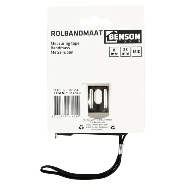 Måttband 8 m x 25 mm