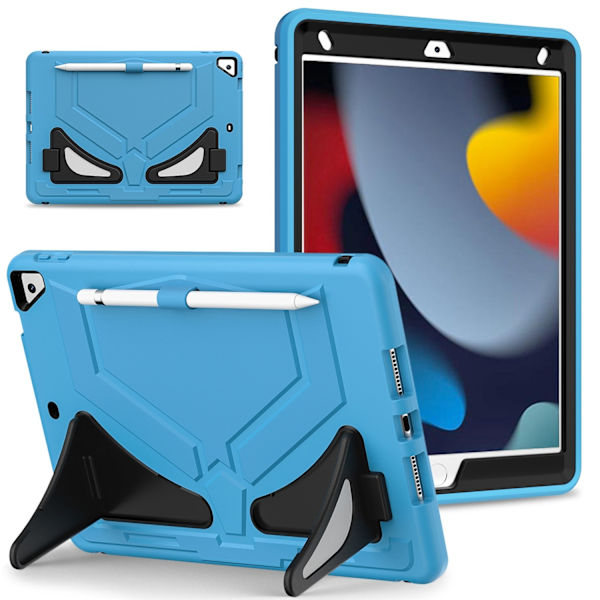 iPad 10.2 (2021/2020/2019) - Skal med Stativ - Välj färg Light blue