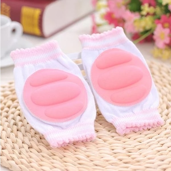 1-Par Knäskydd Bebis / Barn - Vadderade Krypskydd / Halkskydd Rosa one size