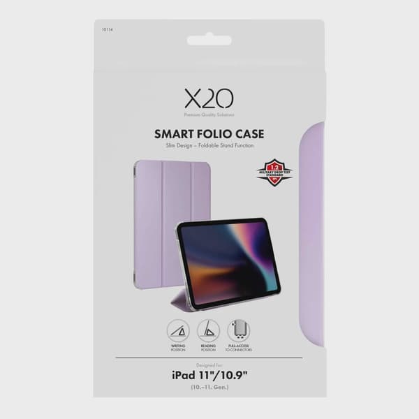 X2O Smart Folio Case Apple iPad 11"/10.9" Lavender