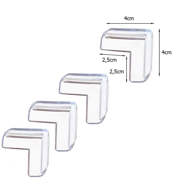 Hörnskydd för Bord och Kanter - Barnsäkerhet - 4-pack