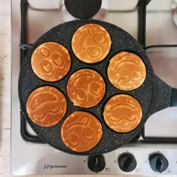 Stekpanna för Ägg & Pannkaka - Emoji / Smiley Svart