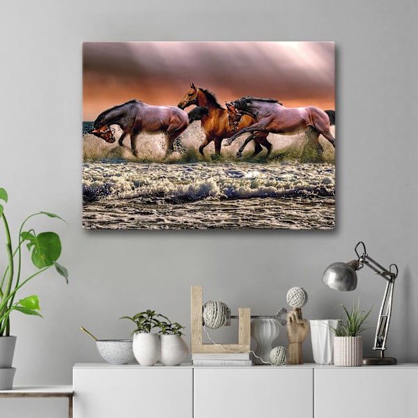 Canvastavla / Tavla - Häst - 40x30 cm - Canvas