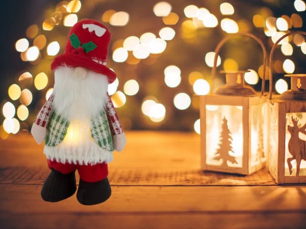 LED-tomte 30 cm - Belyst juldekoration