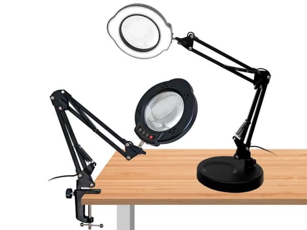 Förstoringslampa skrivbord 10x LED