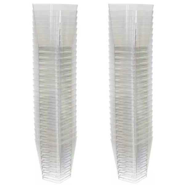 50-Kpl - Kuutio Mukit / Muovimukit - 160ml Transparent