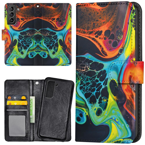 Samsung Galaxy S22 Plus - Mobilcover/Etui Cover Marmor Multicolor