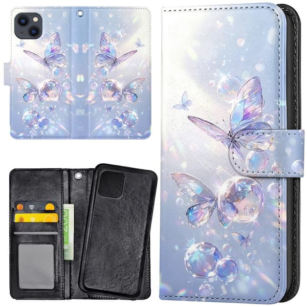 iPhone 15 - Plånboksfodral/Skal Butterflies
