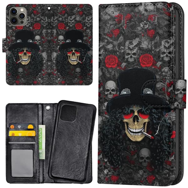 iPhone 15 Pro - Lommebok Deksel Slash Skull