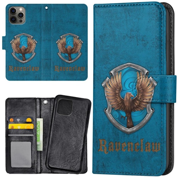 iPhone 12 Pro Max - Plånboksfodral/Skal Harry Potter Ravenclaw multifärg