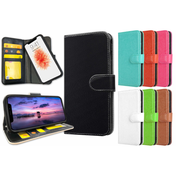 iPhone X/XS - Plånboksfodral/Skal med Magnet Rosa