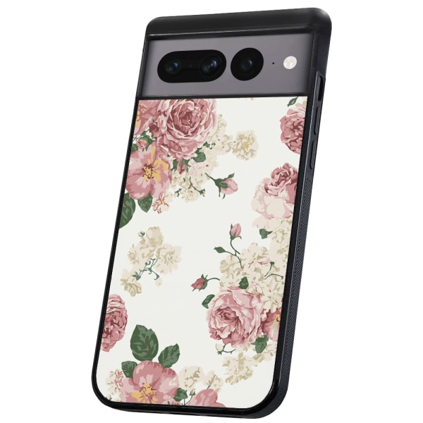 Google Pixel 8A - Deksel/Mobildeksel Retro Blomster