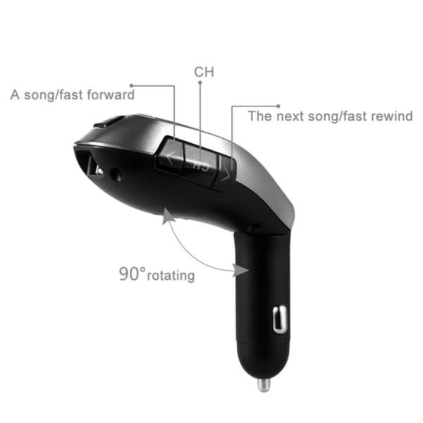 Bluetooth FM-sändare & MP3 & USB med Svarsfunktion - Till Bil Multicolor
