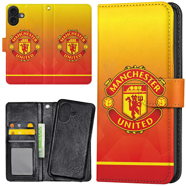 iPhone 16 - Plånboksfodral/Skal Manchester United