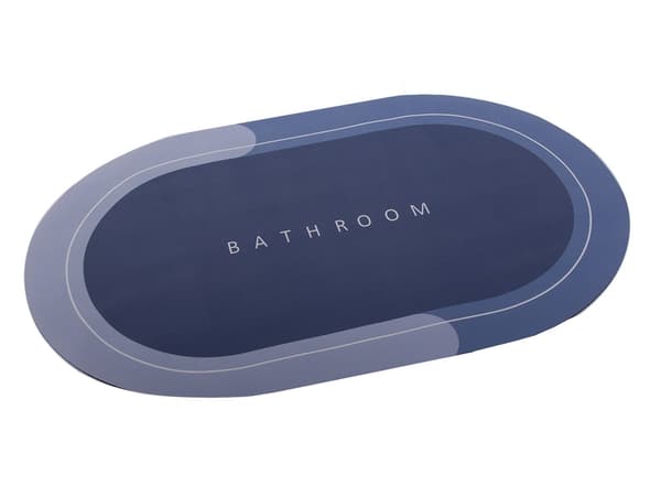 Badrumsmatta / Snabbtork & Halkfri - 58x38cm - Oval
