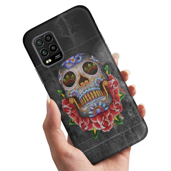 Xiaomi Mi 10 Lite - Cover / Mobile Cover Flowers Skull