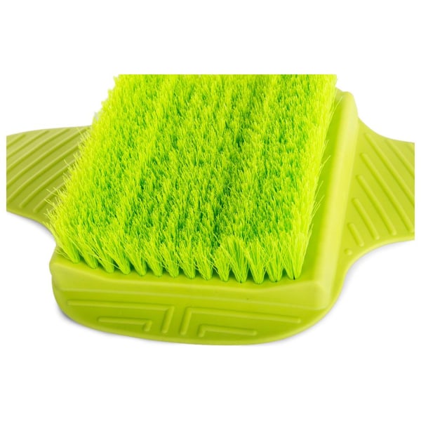 Fodskrub / Fodbørste til brusebad & bad - Fastgøres til gulvet Green