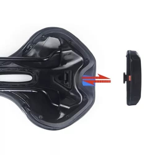 Sykkelsete med USB LED-lys – Sete for sykkel Black