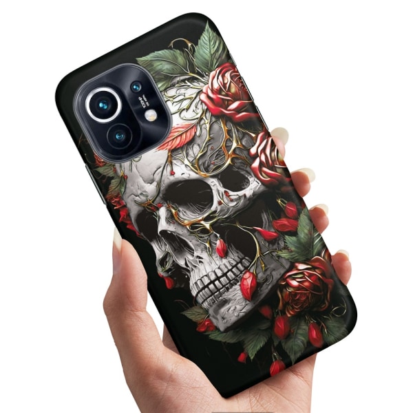 Xiaomi Mi 11 - Cover/Mobilcover Skull Roses