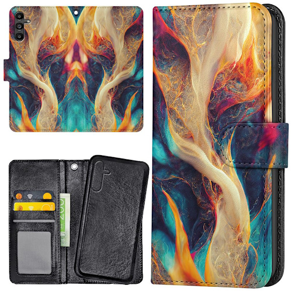 Samsung Galaxy A56 5G - Lompakkokotelo/Kuoret Abstrakti Kuvio