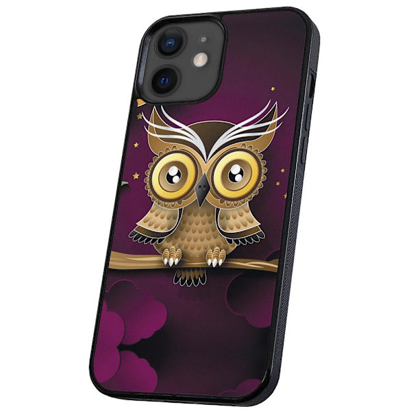iPhone 12/12 Pro - Skal/Mobilskal Ljusbrun Uggla multifärg