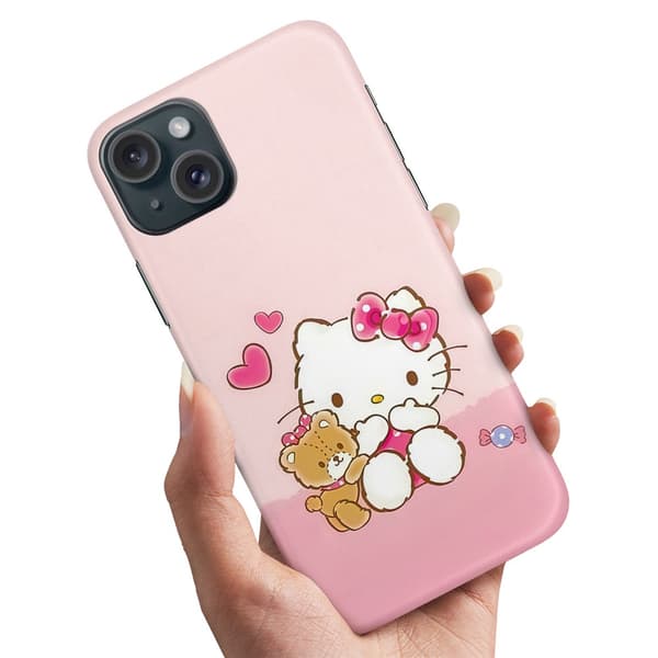 Cover / Mobilcover til iPhone 15 - Kitty