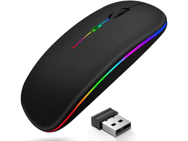 Bluetooth-mus 2.4 GHz - Slim optisk mus för laptop