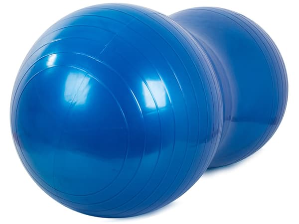 Gymnastikboll / Pilatesboll med Pump - Jordnöt Blå