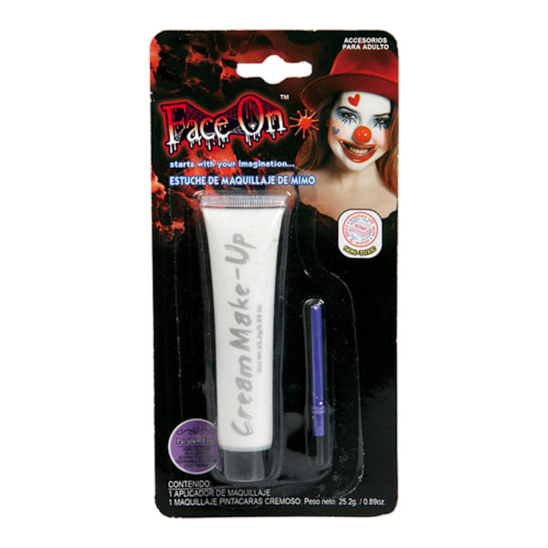 Ansiktsfärg / Smink i Tub, Vit - 26g - Halloween & Maskerad White
