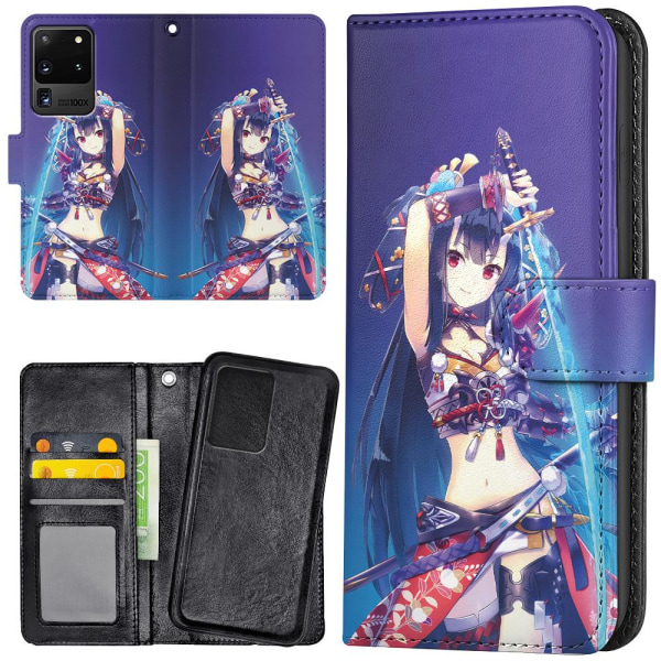 Samsung Galaxy S20 Ultra - Plånboksfodral/Skal Anime multifärg