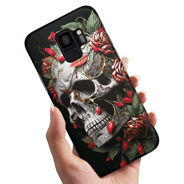 Deksel / Mobildeksel til Samsung Galaxy S9 - Skull Roses