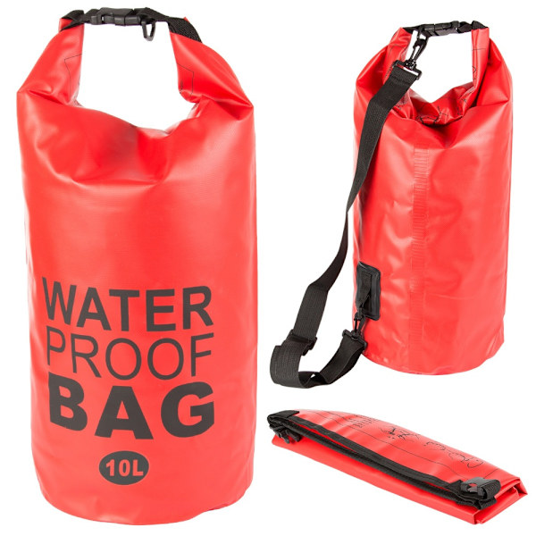 Vattentät Påse / Vattenpåse - Vattenförvaring - 10 liter Red