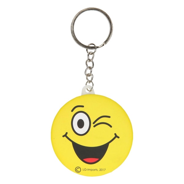2-Pack - Smiley nøkkelring med speil Multicolor