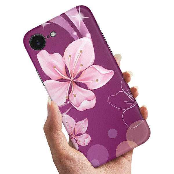 Deksel / Mobildeksel til iPhone 16e / 17e - Hvit Blomst