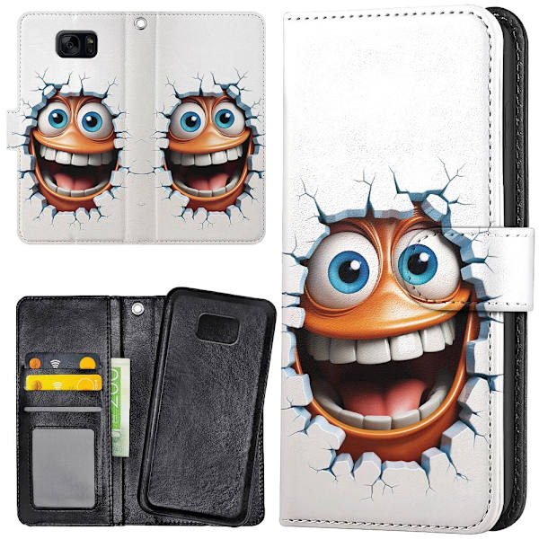 Samsung Galaxy S7 - Lompakkokotelo/Kuoret Emoji