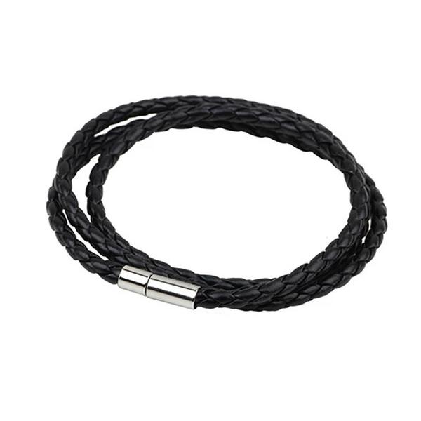 2-Pack - Læderarmbånd - Læderarmbånd Black