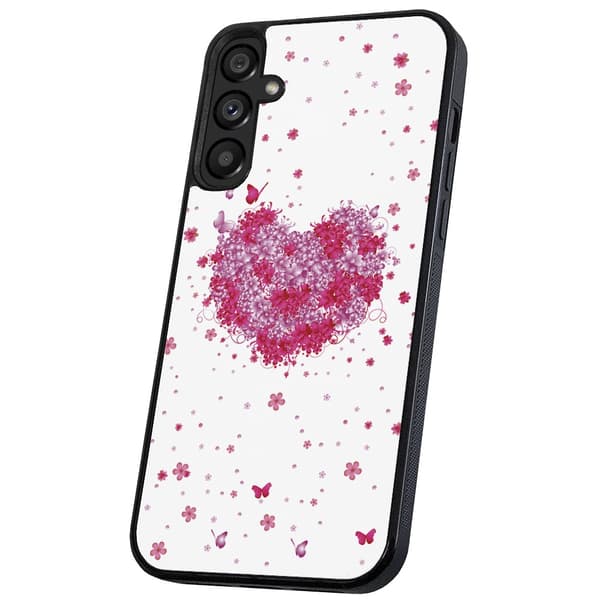Samsung Galaxy A55 5G - Deksel/Mobildeksel Blomsterhjerte