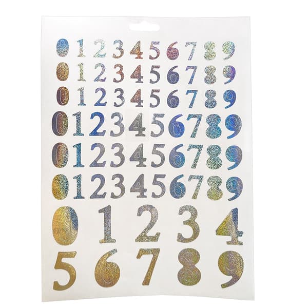 2-Ark - Klistermärken / Stickers - Siffror Multicolor
