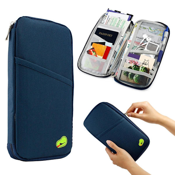 Passetui - Etui / Lommebok til Pass & Reise – Reiseetui Dark blue