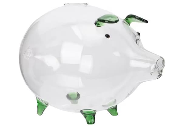 Spargris glas stor Grön