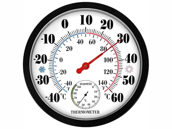 Analog termometer hygrometer rund