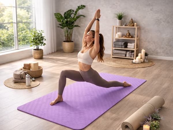 Yogamatta 190 cm tjock Purple
