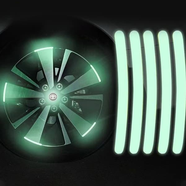 20-Pak - Selvlysende Dekaler til Bil - Glow in the Dark Multicolor