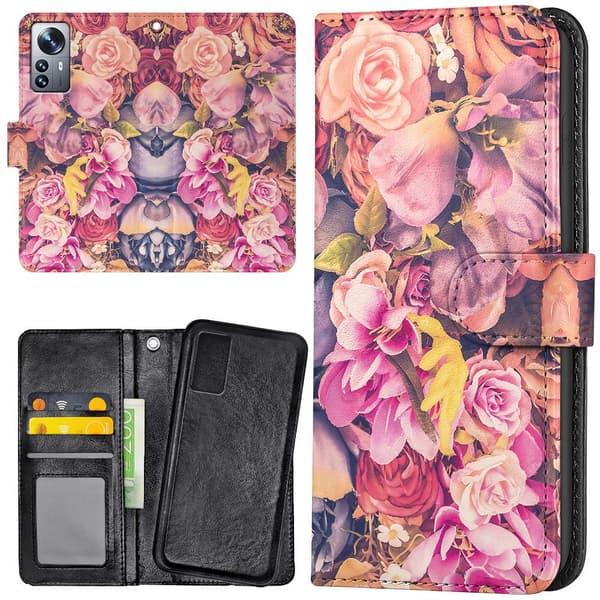Xiaomi 12 Pro - Plånboksfodral/Skal Roses