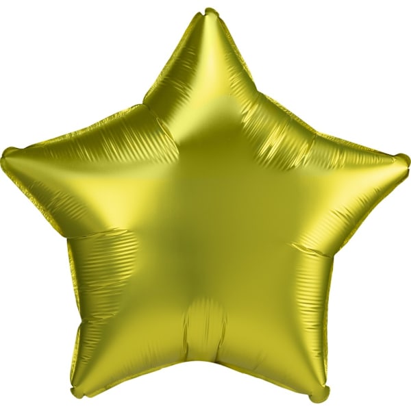 Satin Lemon Stjärnfolieballong 43 cm - Perfekt för Fester och Dekorationer!