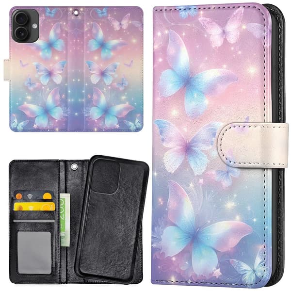 iPhone 16 - Plånboksfodral/Skal Butterflies