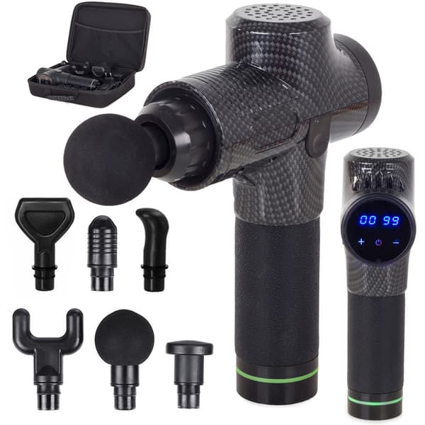 Massagepistol - LCD-display, trådlös med väska