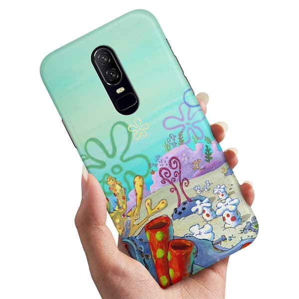 Cover / Mobilcover til OnePlus 7 - Svampebob