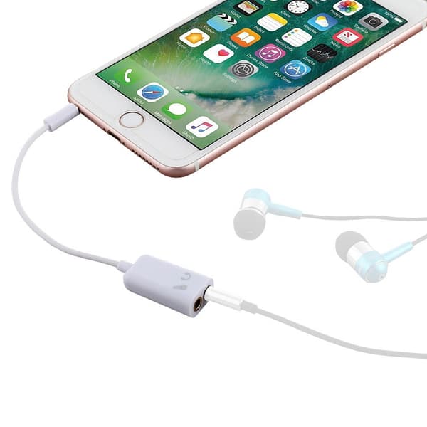 3.5 mm AUX Splitter / Forgrener - Headset Adapter White